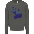 Moose Forest Ecology Environment Kids Sweatshirt Jumper Storm Grey