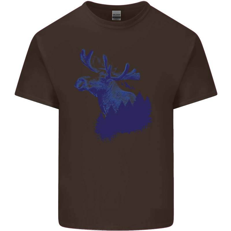 Moose Forest Ecology Environment Kids T-Shirt Childrens Chocolate