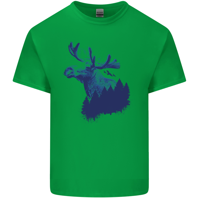 Moose Forest Ecology Environment Kids T-Shirt Childrens Irish Green