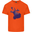 Moose Forest Ecology Environment Kids T-Shirt Childrens Orange
