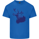 Moose Forest Ecology Environment Kids T-Shirt Childrens Royal Blue