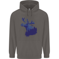Moose Forest Ecology Environment Mens 80% Cotton Hoodie Charcoal
