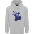 Moose Forest Ecology Environment Mens 80% Cotton Hoodie Sports Grey