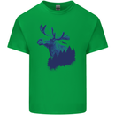 Moose Forest Ecology Environment Mens Cotton T-Shirt Tee Top Irish Green