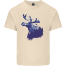 Moose Forest Ecology Environment Mens Cotton T-Shirt Tee Top Natural