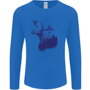 Moose Forest Ecology Environment Mens Long Sleeve T-Shirt Royal Blue