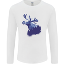 Moose Forest Ecology Environment Mens Long Sleeve T-Shirt White