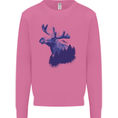 Moose Forest Ecology Environment Mens Sweatshirt Jumper Azalea