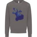 Moose Forest Ecology Environment Mens Sweatshirt Jumper Charcoal