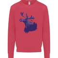 Moose Forest Ecology Environment Mens Sweatshirt Jumper Heliconia
