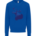 Moose Forest Ecology Environment Mens Sweatshirt Jumper Royal Blue