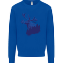 Moose Forest Ecology Environment Mens Sweatshirt Jumper Royal Blue