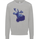 Moose Forest Ecology Environment Mens Sweatshirt Jumper Sports Grey