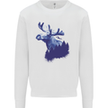 Moose Forest Ecology Environment Mens Sweatshirt Jumper White