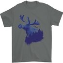 Moose Forest Ecology Environment Mens T-Shirt Cotton Gildan Charcoal