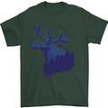 Moose Forest Ecology Environment Mens T-Shirt Cotton Gildan Forest Green