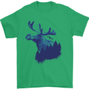 Moose Forest Ecology Environment Mens T-Shirt Cotton Gildan Irish Green