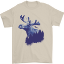 Moose Forest Ecology Environment Mens T-Shirt Cotton Gildan Sand