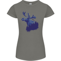 Moose Forest Ecology Environment Womens Petite Cut T-Shirt Charcoal