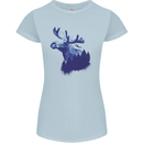 Moose Forest Ecology Environment Womens Petite Cut T-Shirt Light Blue