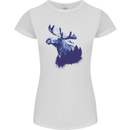 Moose Forest Ecology Environment Womens Petite Cut T-Shirt White