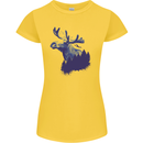 Moose Forest Ecology Environment Womens Petite Cut T-Shirt Yellow