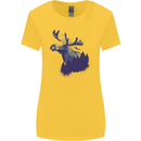 Moose Forest Ecology Environment Womens Wider Cut T-Shirt Yellow