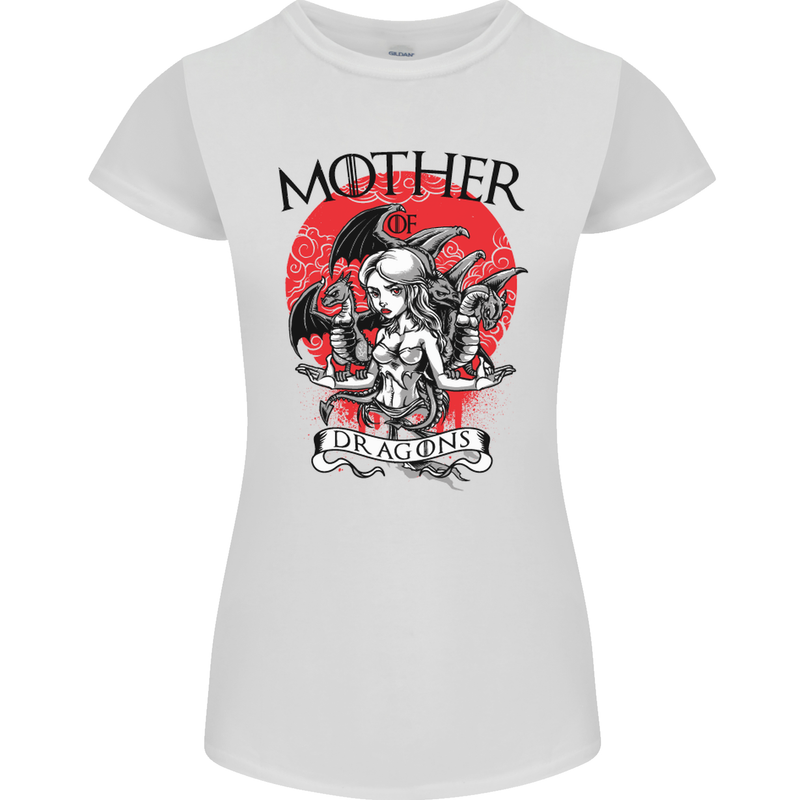 Mother of Dragons GOT Womens Petite Cut T-Shirt White