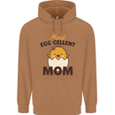 Mother's Day Easter Most Egg-cellent Mom Mens 80% Cotton Hoodie Caramel Latte