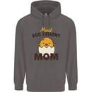 Mother's Day Easter Most Egg-cellent Mom Mens 80% Cotton Hoodie Charcoal