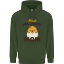 Mother's Day Easter Most Egg-cellent Mom Mens 80% Cotton Hoodie Forest Green