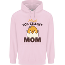Mother's Day Easter Most Egg-cellent Mom Mens 80% Cotton Hoodie Light Pink