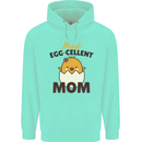 Mother's Day Easter Most Egg-cellent Mom Mens 80% Cotton Hoodie Peppermint