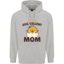 Mother's Day Easter Most Egg-cellent Mom Mens 80% Cotton Hoodie Sports Grey