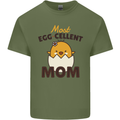 Mother's Day Easter Most Egg-cellent Mom Mens Cotton T-Shirt Tee Top Military Green