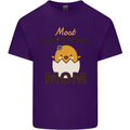 Mother's Day Easter Most Egg-cellent Mom Mens Cotton T-Shirt Tee Top Purple