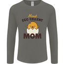 Mother's Day Easter Most Egg-cellent Mom Mens Long Sleeve T-Shirt Charcoal