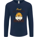 Mother's Day Easter Most Egg-cellent Mom Mens Long Sleeve T-Shirt Navy Blue