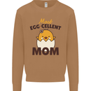 Mother's Day Easter Most Egg-cellent Mom Mens Sweatshirt Jumper Caramel Latte