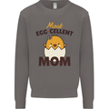 Mother's Day Easter Most Egg-cellent Mom Mens Sweatshirt Jumper Charcoal