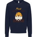 Mother's Day Easter Most Egg-cellent Mom Mens Sweatshirt Jumper Navy Blue