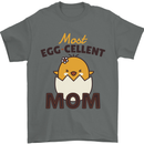 Mother's Day Easter Most Egg-cellent Mom Mens T-Shirt 100% Cotton Charcoal
