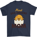 Mother's Day Easter Most Egg-cellent Mom Mens T-Shirt 100% Cotton Navy Blue