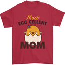 Mother's Day Easter Most Egg-cellent Mom Mens T-Shirt 100% Cotton Red