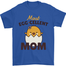 Mother's Day Easter Most Egg-cellent Mom Mens T-Shirt 100% Cotton Royal Blue