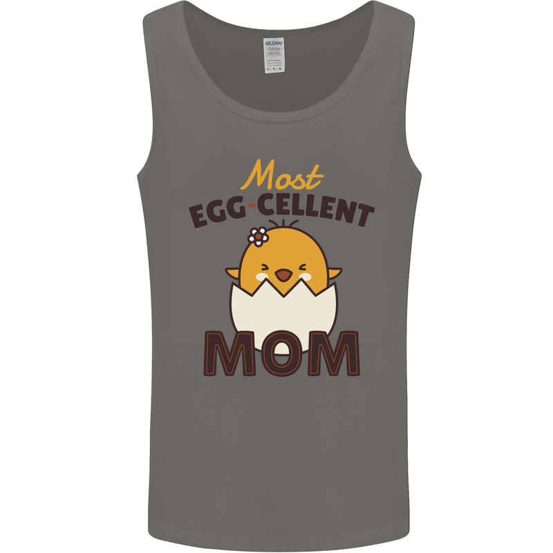 Mother's Day Easter Most Egg-cellent Mom Mens Vest Tank Top Charcoal