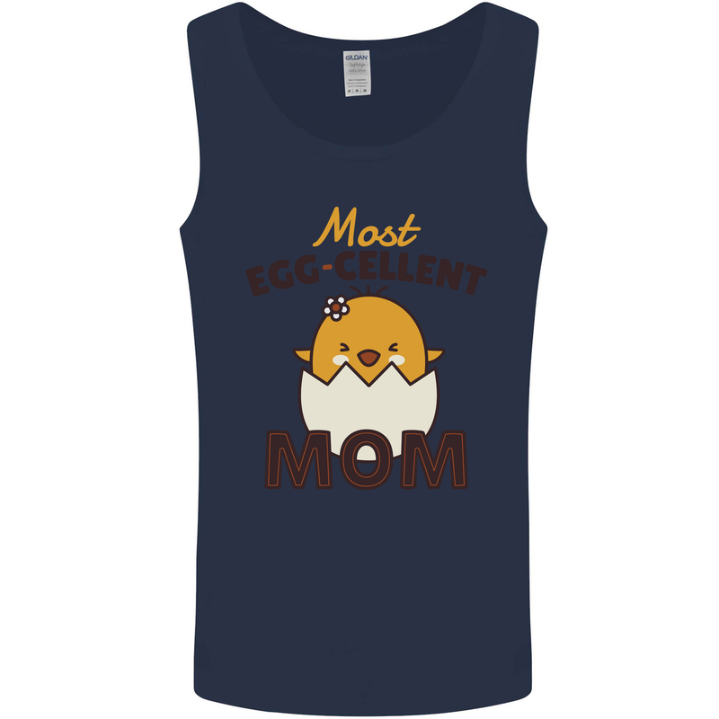 Mother's Day Easter Most Egg-cellent Mom Mens Vest Tank Top Navy Blue