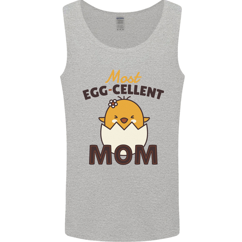 Mother's Day Easter Most Egg-cellent Mom Mens Vest Tank Top Sports Grey