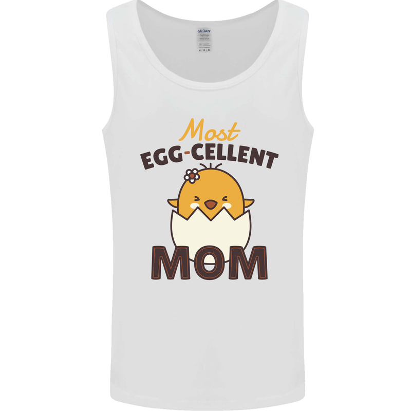 Mother's Day Easter Most Egg-cellent Mom Mens Vest Tank Top White