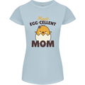 Mother's Day Easter Most Egg-cellent Mom Womens Petite Cut T-Shirt Light Blue